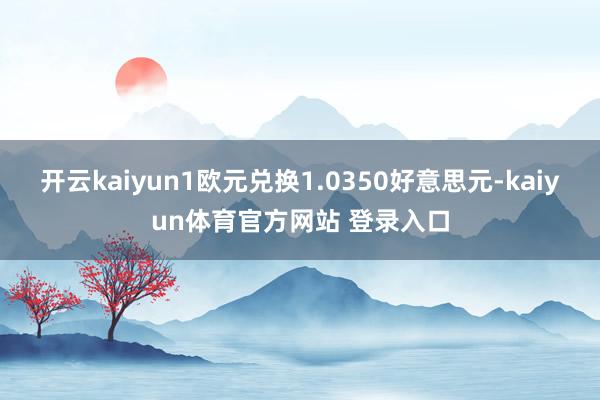 开云kaiyun1欧元兑换1.0350好意思元-kaiyun体育官方网站 登录入口