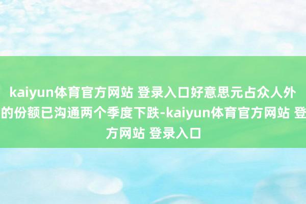 kaiyun体育官方网站 登录入口好意思元占众人外汇储备的份额已沟通两个季度下跌-kaiyun体育官方网站 登录入口