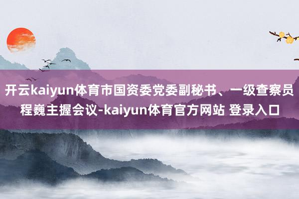 开云kaiyun体育市国资委党委副秘书、一级查察员程巍主握会议-kaiyun体育官方网站 登录入口
