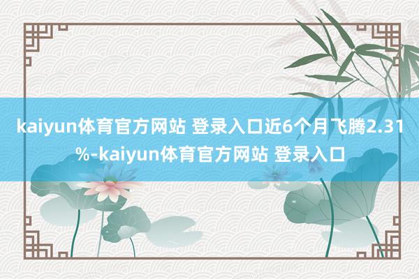 kaiyun体育官方网站 登录入口近6个月飞腾2.31%-kaiyun体育官方网站 登录入口