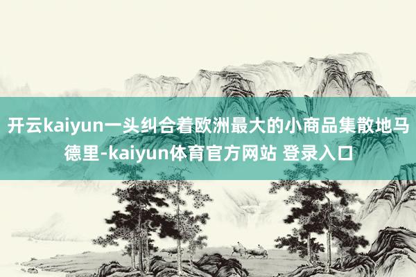 开云kaiyun一头纠合着欧洲最大的小商品集散地马德里-kaiyun体育官方网站 登录入口