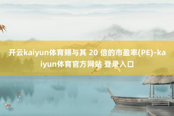 开云kaiyun体育赐与其 20 倍的市盈率(PE)-kaiyun体育官方网站 登录入口