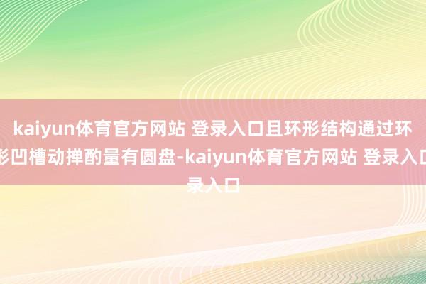 kaiyun体育官方网站 登录入口且环形结构通过环形凹槽动掸酌量有圆盘-kaiyun体育官方网站 登录入口